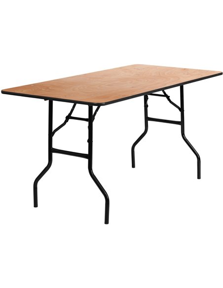 Folding Banquet Catering Table 5ft Plywood 1530x760x760mm | Stalwart DA-AX216