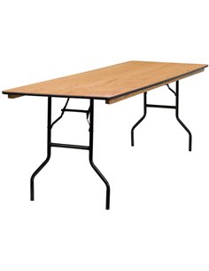 Folding Banquet Catering Table 8ft Plywood 2430x760x760mm | Stalwart DA-AX222