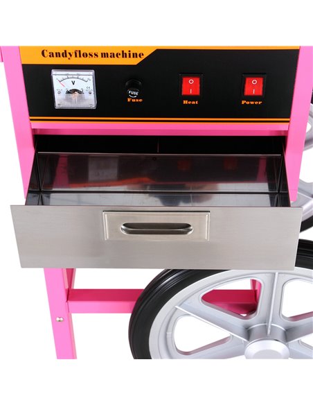 Candy Floss Machine with Cart 60pcs/hr 730mm | Stalwart DA-HEC04C