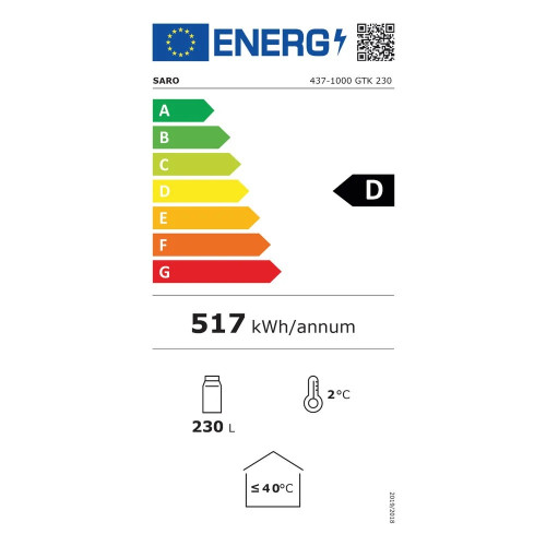 Glass Door Display Fridge 310 litres...