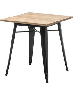Bistro Table Natural wood top 800x800mm Indoors | Stalwart DA-WW265
