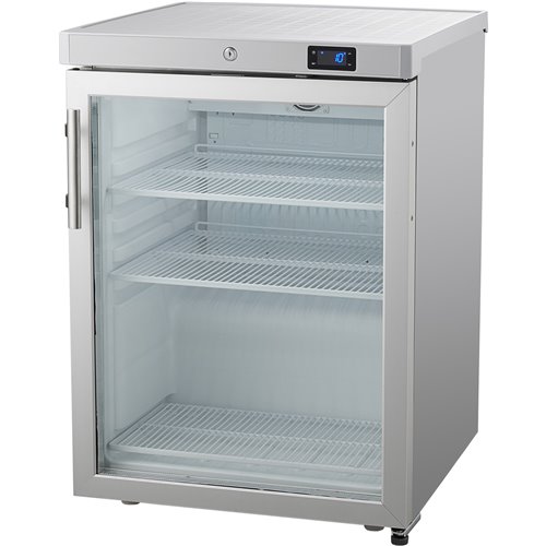 200lt Commercial Refrigerator Undercounter Stainless steel Single Glass door | Stalwart DA-DWR200GSS