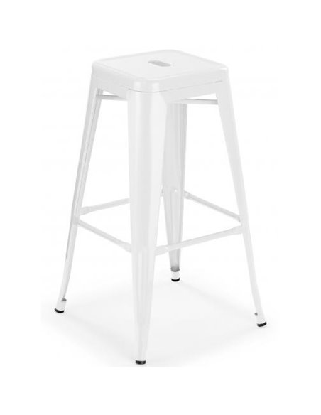 High Bar stool Steel White Indoors | Stalwart DA-WW61WHITE
