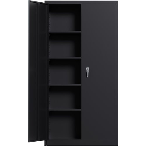 Professional Black Steel Cabinet 2 Doors 800x400x1800mm | Stalwart DA-SART202