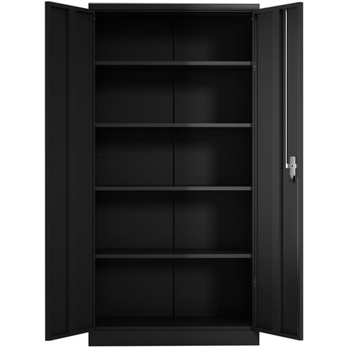 Professional Black Steel Cabinet 2 Doors 800x400x1800mm | Stalwart DA-SART202