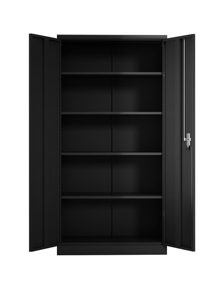 Professional Black Steel Cabinet 2 Doors 800x400x1800mm | Stalwart DA-SART202
