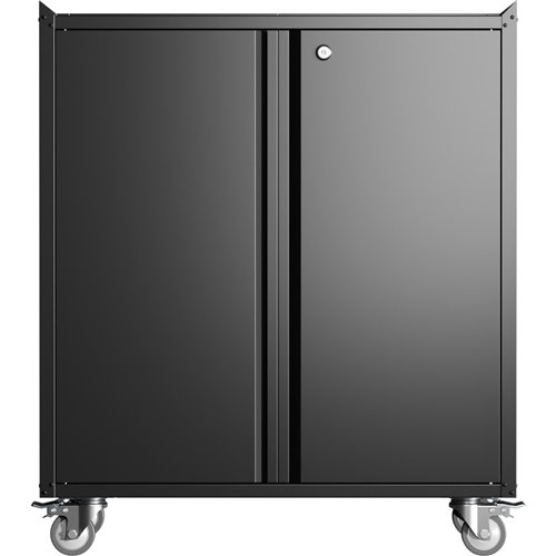 Professional Black Mobile Steel Cabinet 2 Doors 770x460x900mm | Stalwart DA-SART208