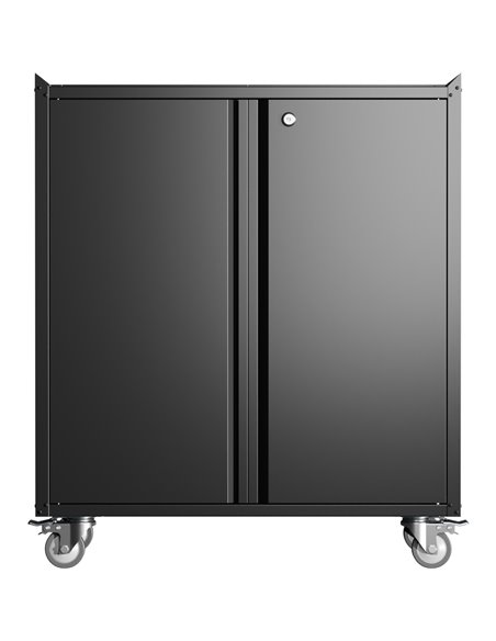 Professional Black Mobile Steel Cabinet 2 Doors 770x460x900mm | Stalwart DA-SART208
