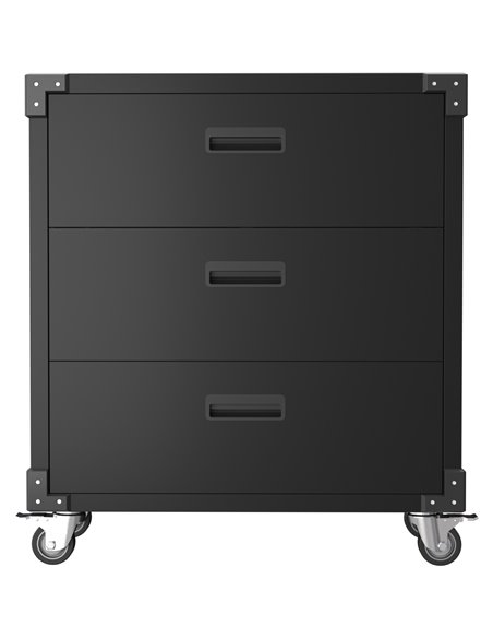 Professional Black 3 Drawer Steel Tool Cabinet 800x420x900mm | Stalwart DA-SART218