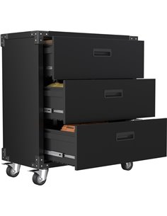 Professional Black 3 Drawer Steel Tool Cabinet 800x420x900mm | Stalwart DA-SART218 2