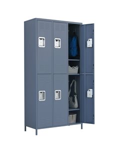 Commercial Grey 6 Door Locker with 1 Shelf 900x400x1830mm | Stalwart DA-SART238 2