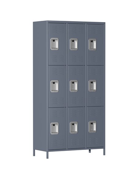 Commercial Grey 9 Door Locker 900x400x1830mm | Stalwart DA-SART240