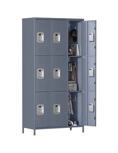 Commercial Grey 9 Door Locker 900x400x1830mm | Stalwart DA-SART240 2