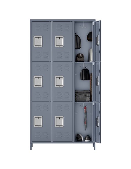 Commercial Grey 9 Door Locker 900x400x1830mm | Stalwart DA-SART240