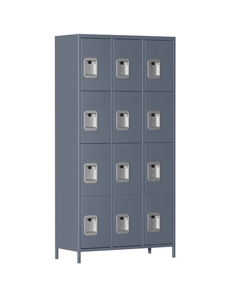 Commercial Grey 12 Door Locker 900x400x1830mm | Stalwart DA-SART242