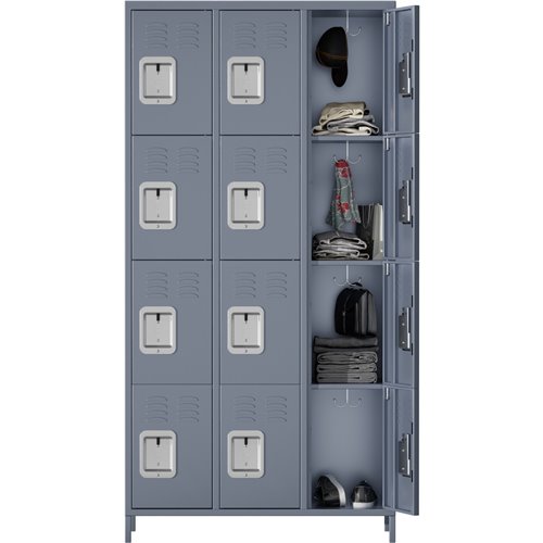 Commercial Grey 12 Door Locker 900x400x1830mm | Stalwart DA-SART242