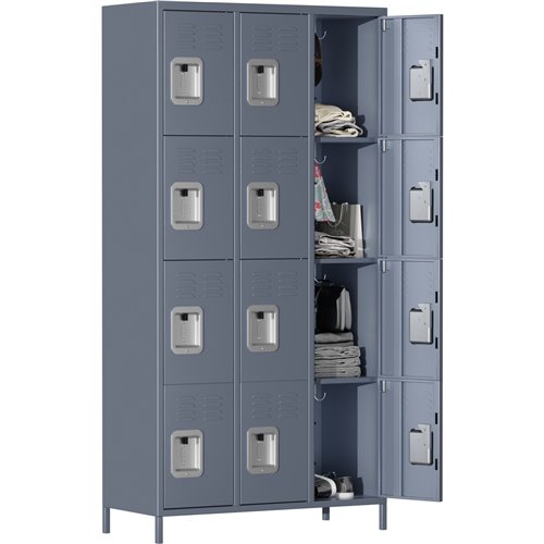 Commercial Grey 12 Door Locker 900x400x1830mm | Stalwart DA-SART242