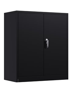 Professional Black Steel Cabinet 2 Doors 800x400x900mm | Stalwart DA-SART244