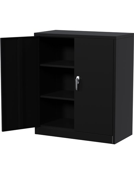 Professional Black Steel Cabinet 2 Doors 800x400x900mm | Stalwart DA-SART244