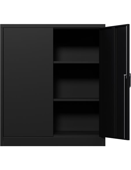 Professional Black Steel Cabinet 2 Doors 800x400x900mm | Stalwart DA-SART244