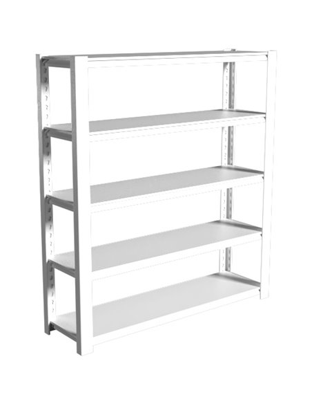 Commercial Shelving Unit 5 Tier 35kg 1200x600x1830mm White | Stalwart DA- SART250