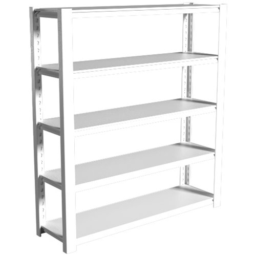 Commercial Shelving Unit 5 Tier 35kg 1200x460x1980mm White | Stalwart DA-SART254