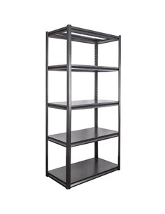 Commercial Shelving Unit 5 Tier 35kg 900x400x1830mm Black | Stalwart DA-SART256