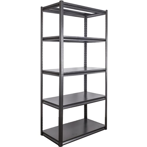 Commercial Shelving Unit 5 Tier 35kg 900x400x1830mm Black | Stalwart DA-SART256