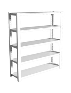 Commercial Shelving Unit 5 Tier 35kg 900x400x1830mm White | Stalwart DA-SART258
