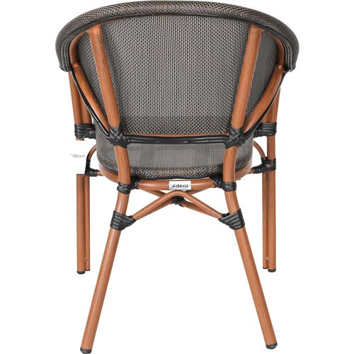 Bistro Teslin Chair Double Tube Aluminium Wood finish| Stalwart DA-ZF3022CWOOD