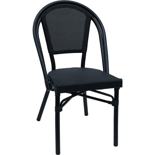 Bistro Teslin Chair Aluminium Black | Stalwart DA-ZF3006CBLACK