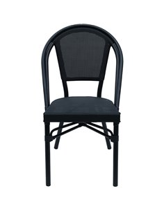 Bistro Teslin Chair Aluminium Black | Stalwart DA-ZF3006CBLACK 2