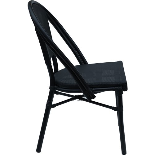 Bistro Teslin Chair Aluminium Black | Stalwart DA-ZF3006CBLACK