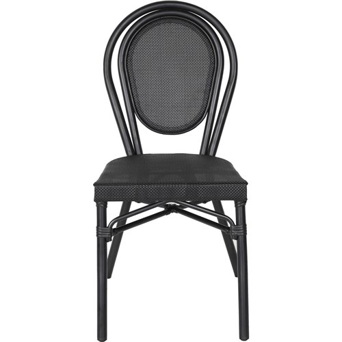 Bistro Teslin Chair Aluminium Black | Stalwart DA- ZF3007CBLACK