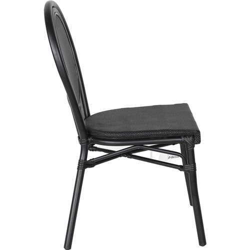 Bistro Teslin Chair Aluminium Black | Stalwart DA- ZF3007CBLACK