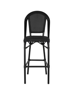 Teslin High Barstool Aluminium Black | Stalwart DA- ZF3002CBLACK 2
