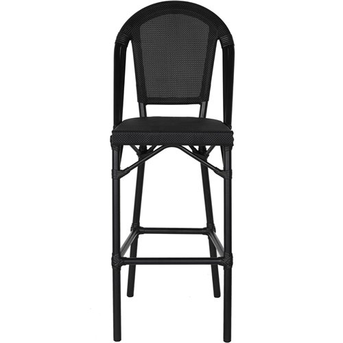 Teslin High Barstool Aluminium Black | Stalwart DA- ZF3002CBLACK