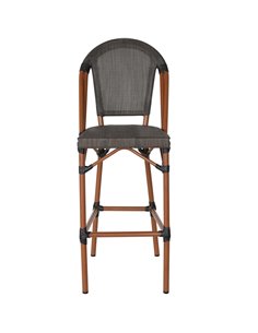 Teslin High Barstool Aluminium Wood | Stalwart DA- ZF3002CWOOD 2