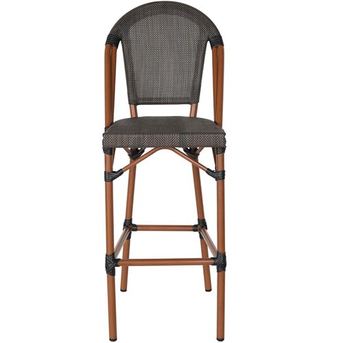 Teslin High Barstool Aluminium Wood | Stalwart DA- ZF3002CWOOD