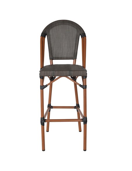 Teslin High Barstool Aluminium Wood | Stalwart DA- ZF3002CWOOD