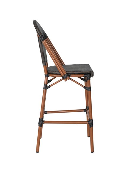 Teslin High Barstool Aluminium Wood | Stalwart DA- ZF3002CWOOD