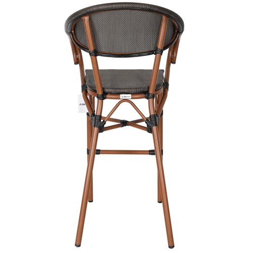 Textilene Outdoor High Barstool Aluminium Wood | Stalwart DA- ZF3030CWOOD