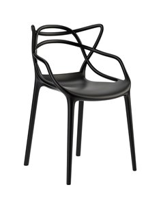 Bistro Dining Arm Chair Plastic Black Indoors &amp Outdoors | Stalwart DA-HYPP01