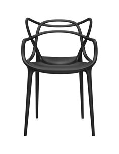 Bistro Dining Arm Chair Plastic Black Indoors &amp Outdoors | Stalwart DA-HYPP01 2
