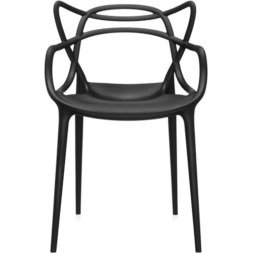 Bistro Dining Arm Chair Plastic Black Indoors &amp Outdoors | Stalwart DA-HYPP01