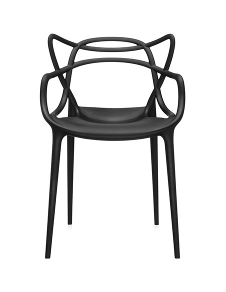 Bistro Dining Arm Chair Plastic Black Indoors &amp Outdoors | Stalwart DA-HYPP01