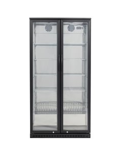 Back bar cooler Double Hinged Door 500 litres Black | Stalwart DA-BC500G