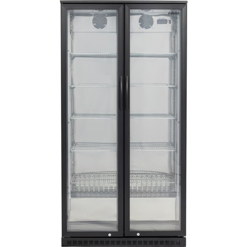 Back bar cooler Double Hinged Door 500 litres Black | Stalwart DA-BC500G