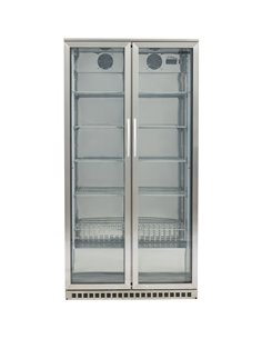 Back bar cooler Double Hinged Door 500 litres Stainless Steel | Stalwart DA-BCSS500G
