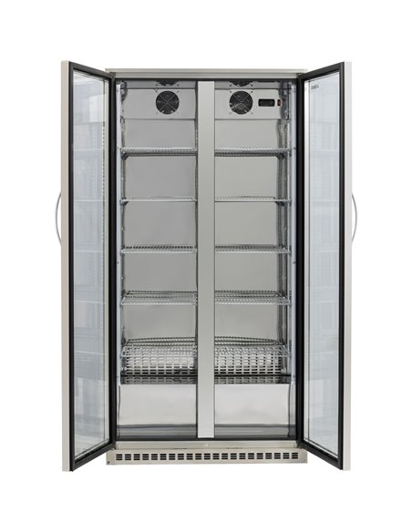 Back bar cooler Double Hinged Door 500 litres Stainless Steel | Stalwart DA-BCSS500G